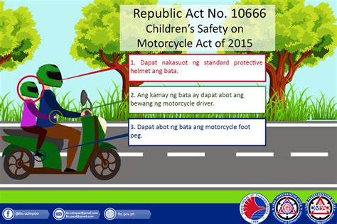 sino ang di sakop sa ilalim ng republic act 10666|RA 10666: Children’s Safety on Motorcycles Act of 2015.